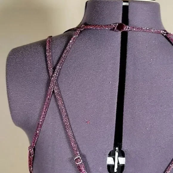 Sequin Hearts Pink Shimmery Fit&Flare Dress Sz 13 - Picture 7 of 14